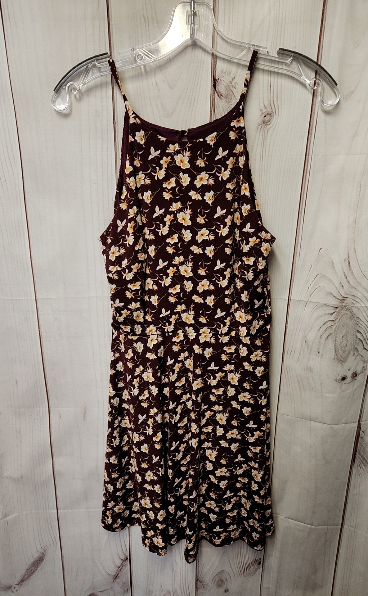 BCX Women's Size S Maroon Floral Dress