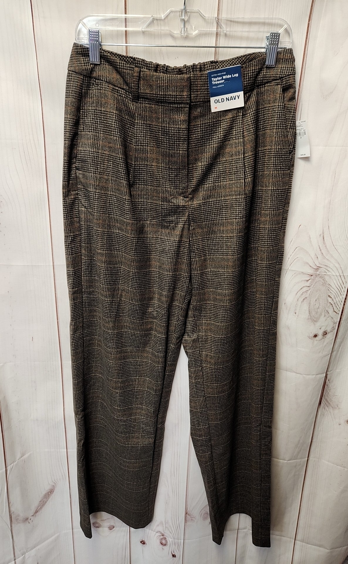 NWT Old Navy Women's Size M Brown Pants Taylor Wide Leg Trouser