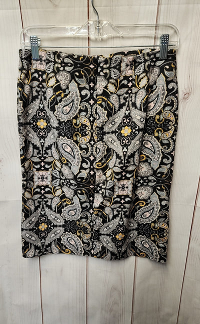 Loft Women's Size 4 Black & Pink Skirt