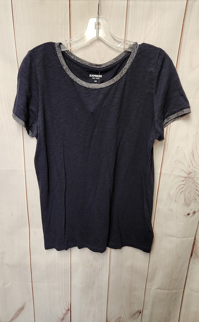 Express Women's Size M Navy Short Sleeve Top
