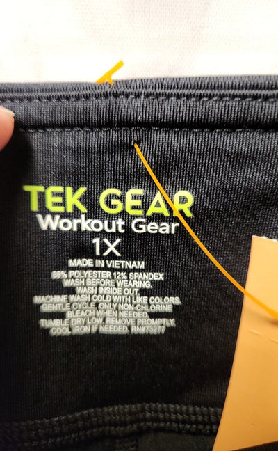 Tek Gear Women's Size 1X Black Leggings