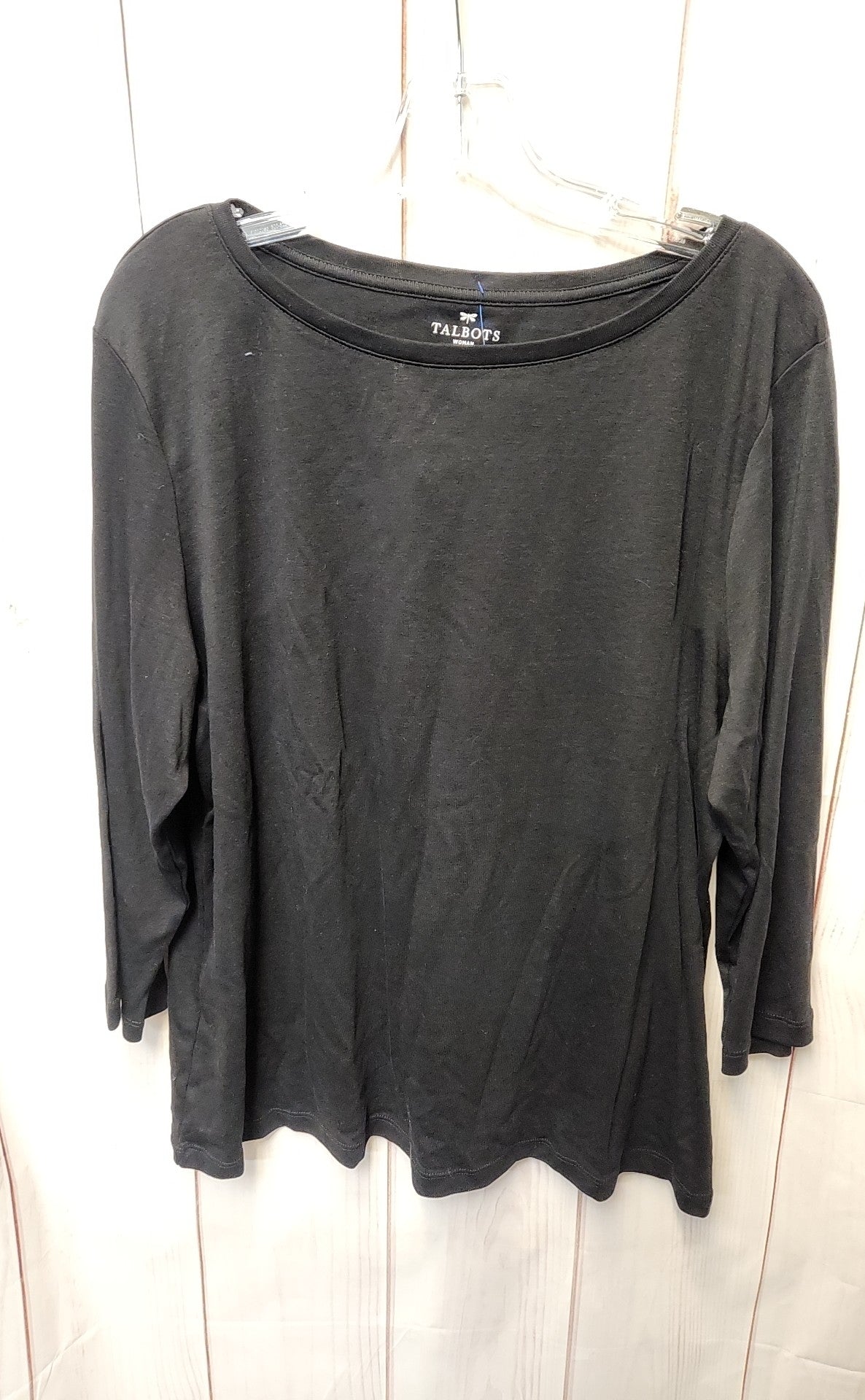 Talbots Women's Size 2X Black Long Sleeve Top