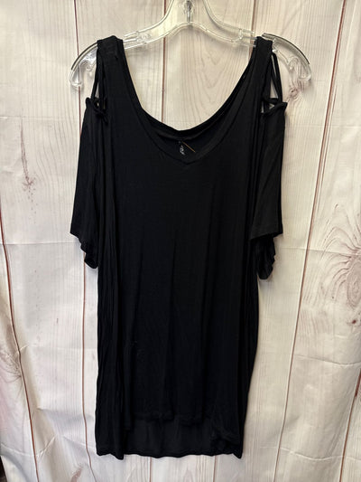 Splash Women's Size 3X Black Cold Shoulder Top