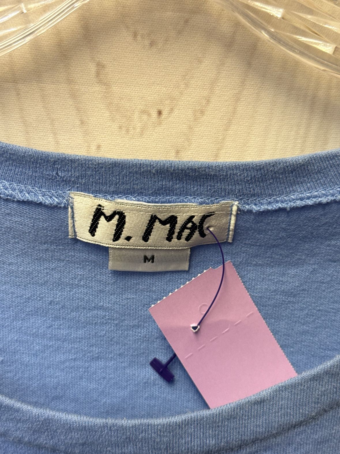 M. Mac Women's Size M Blue Short Sleeve Top