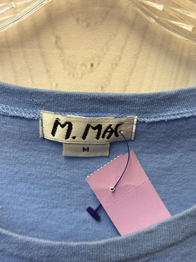 M. Mac Women's Size M Blue Short Sleeve Top