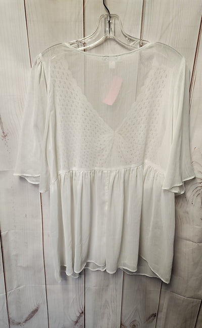 Dressbarn Women's Size 14/16 White Cover-Up