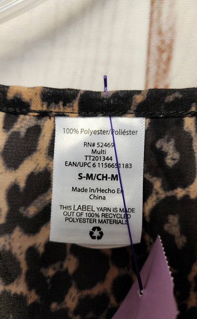 Women's Size Small/Medium Brown Animal Print Cover-Up
