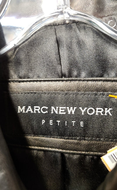 Marc New York Women's Size M Petite Black Leather Jacket