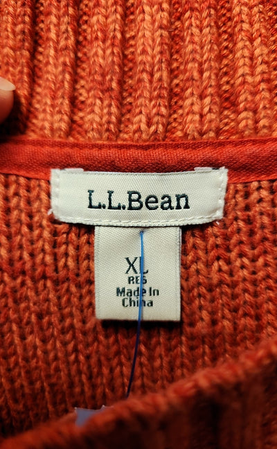 LL Bean Women's Size XL Orange Sweater
