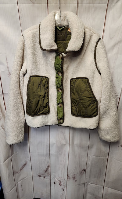 Blank NYC Women's Size L White & Green Jacket