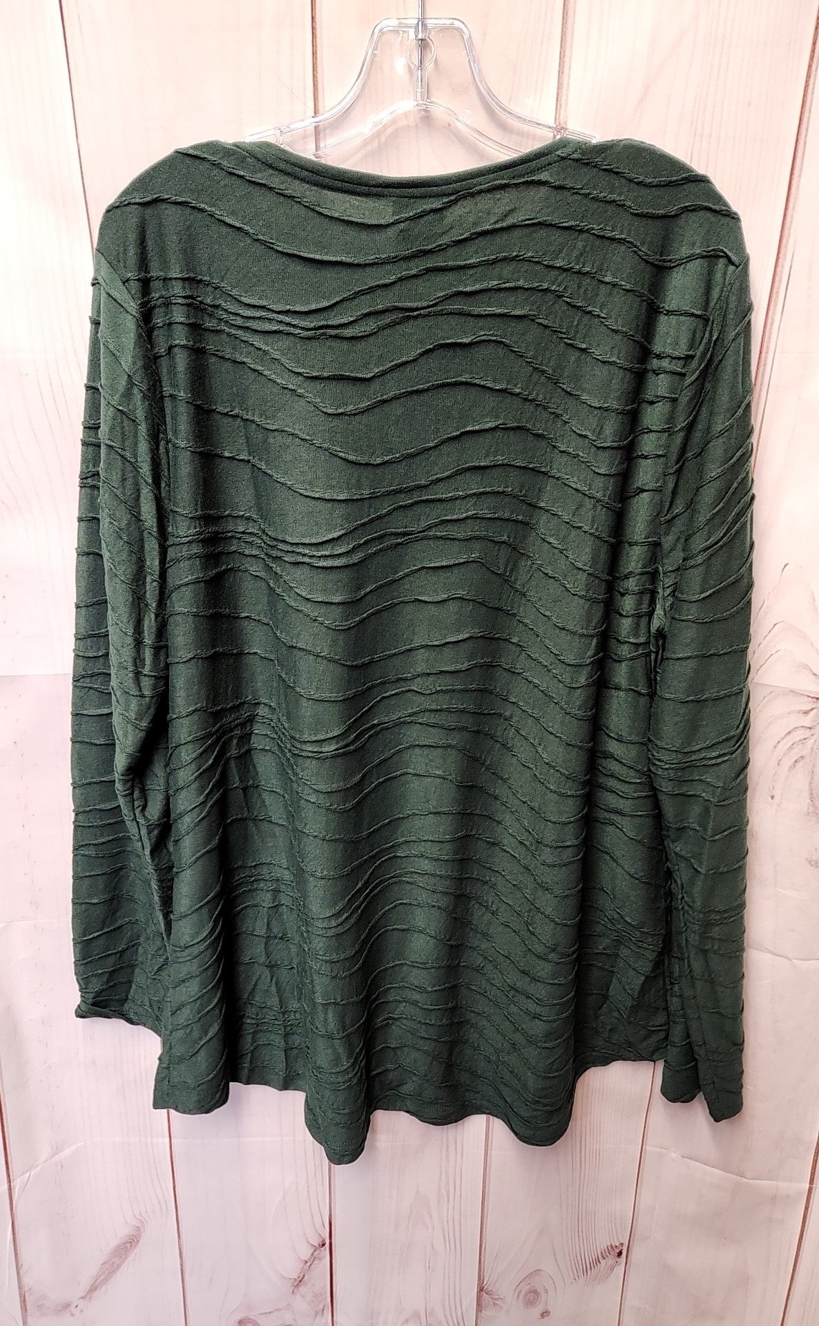 Chico's Women's Size 3 = US XL Green Long Sleeve Top