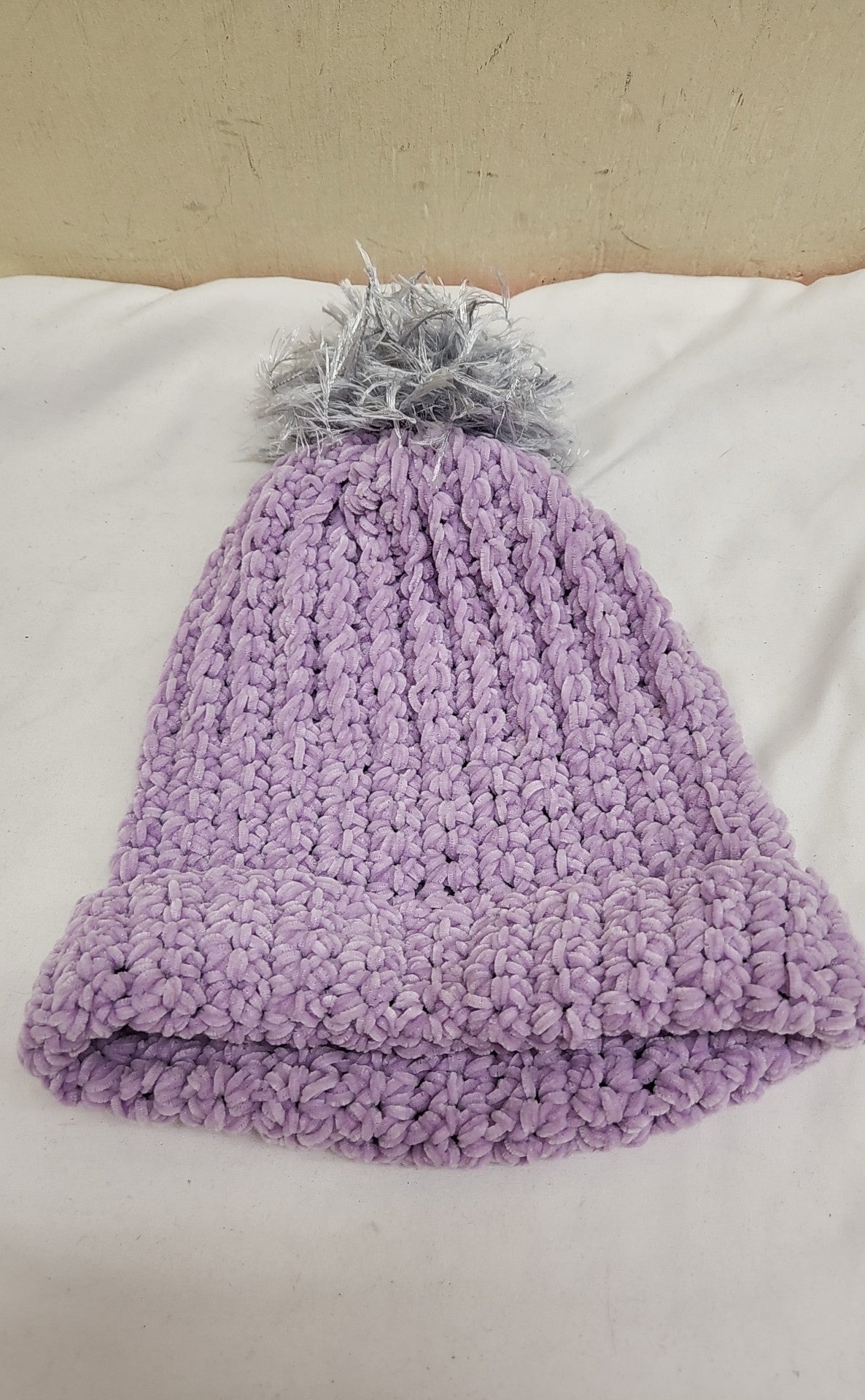 Handmade Knit Purple Hat