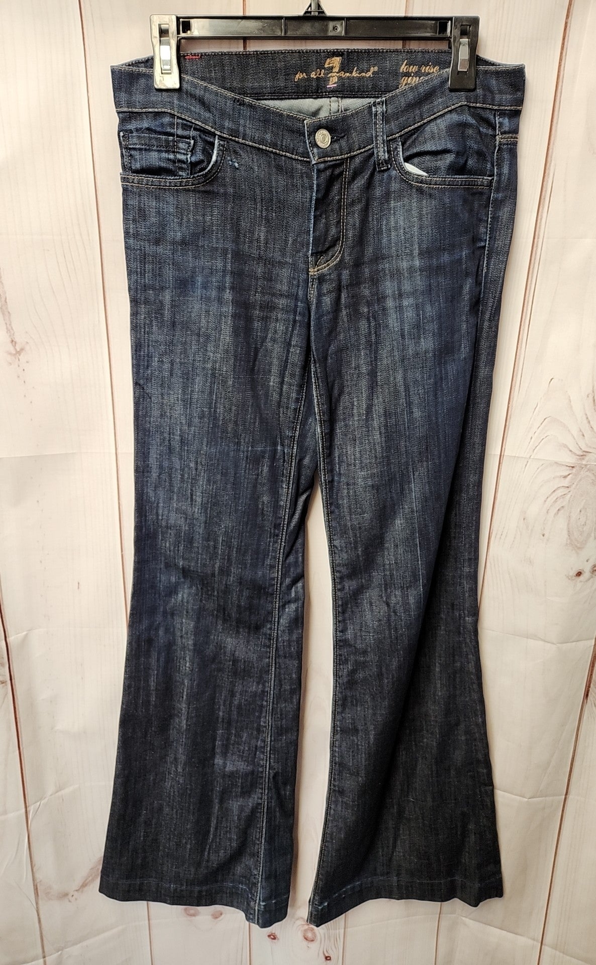 7 For All Mankind Women's Size 27 (3-4) Blue Jeans Low Rise Ginger