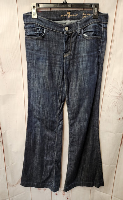 7 For All Mankind Women's Size 27 (3-4) Blue Jeans Low Rise Ginger