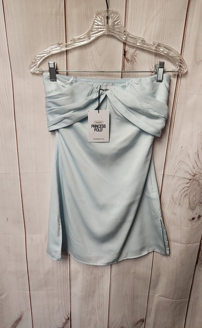 NWT Princess Polly Women's Size 2 Irena Strapless Mini Dress Light Blue