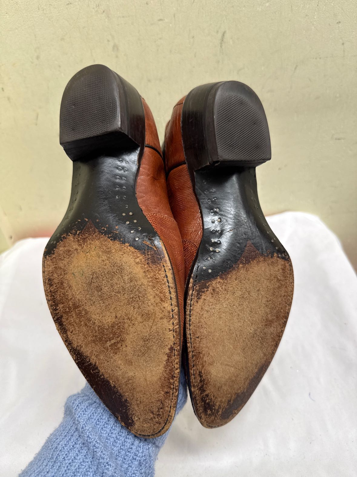 VTG Pesco Bill Men's Size 10 Black & Brown Boots Shoes AS IS - wear