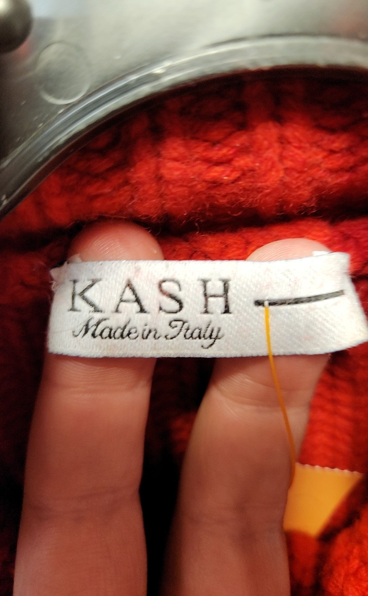 Kash Women's Size 42 = US M Red Wool Blend Sweater