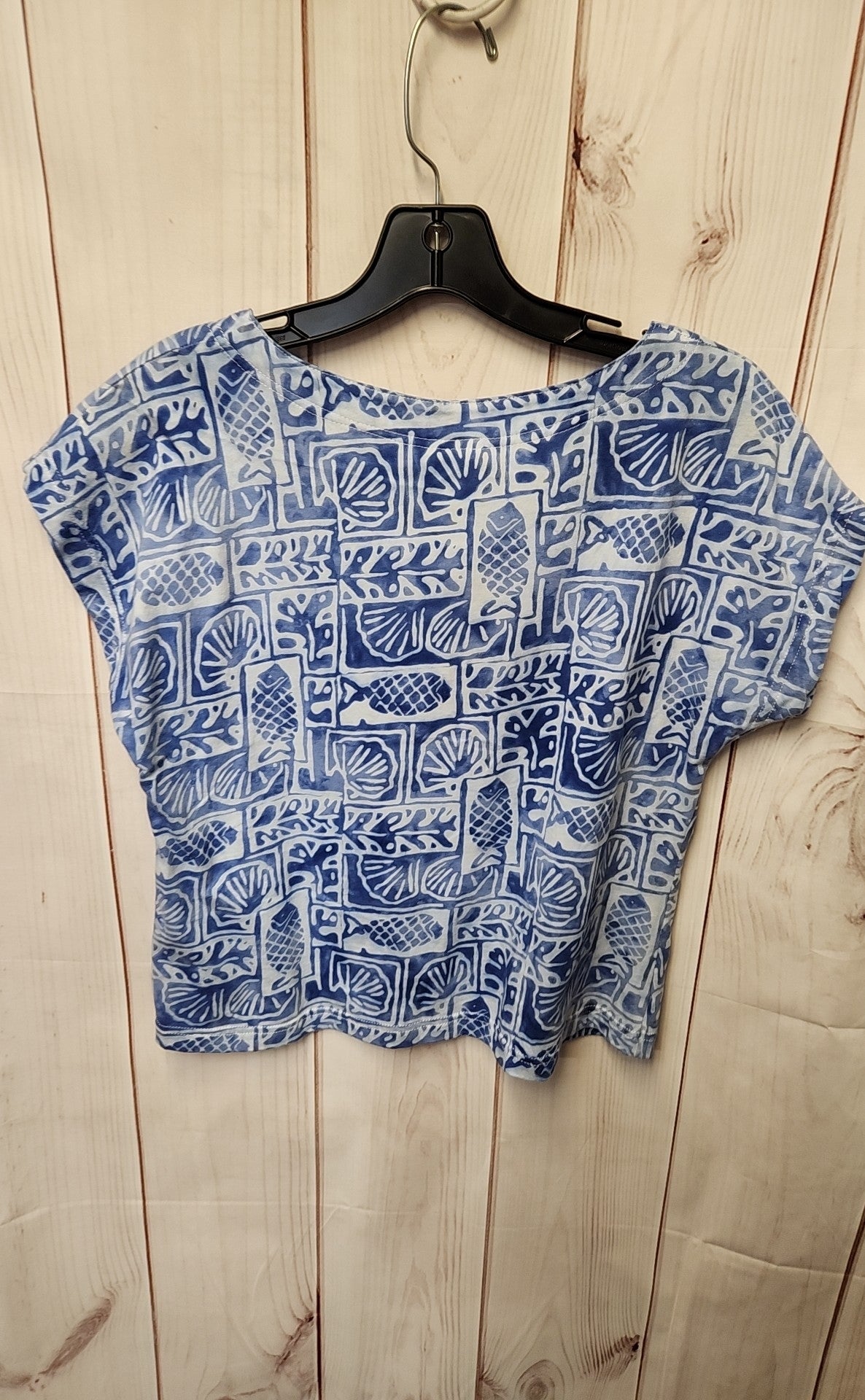 Rum Reggae Women's Size M Blue Short Sleeve Top