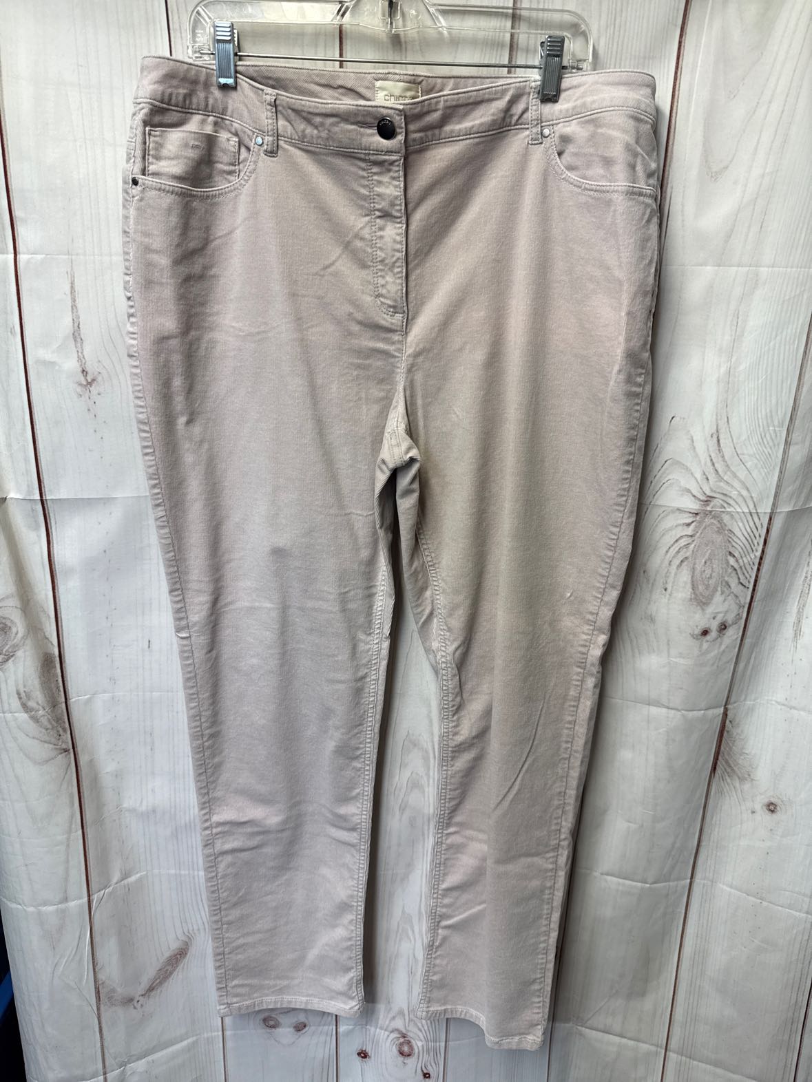 Chico's Women's Size 3 = US 16 Pale Pink Corduroy Pants