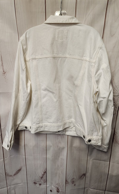 NWT Lucky Brand Women's Size 2X White Denim Jacket