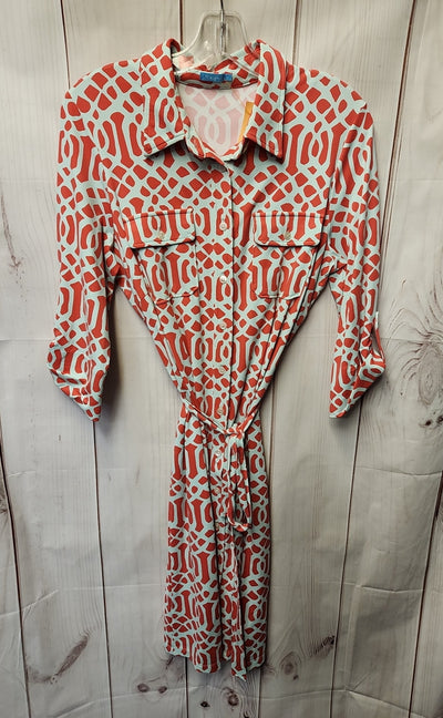 J McLaughlin Women's Size M Blue & Pink Dress
