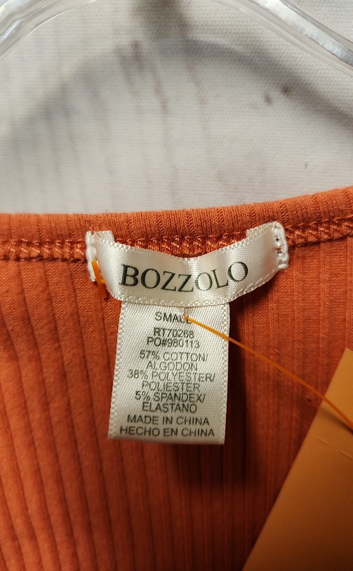 Bozzolo Women's Size S Orange Short Sleeve Top