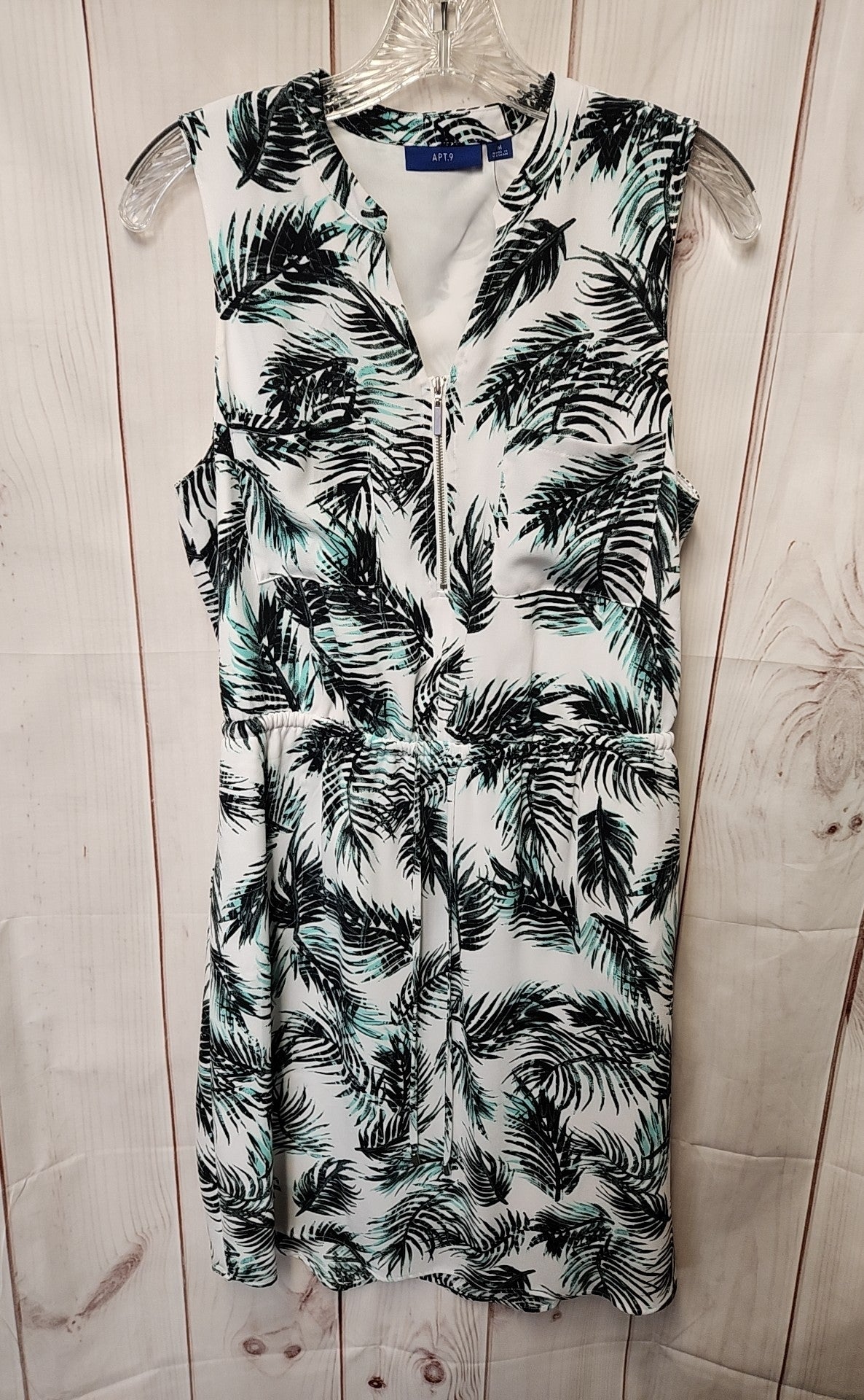 Apt 9 Women's Size M White & Green Floral Dress