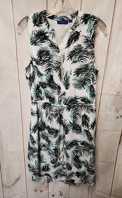 Apt 9 Women's Size M White & Green Floral Dress