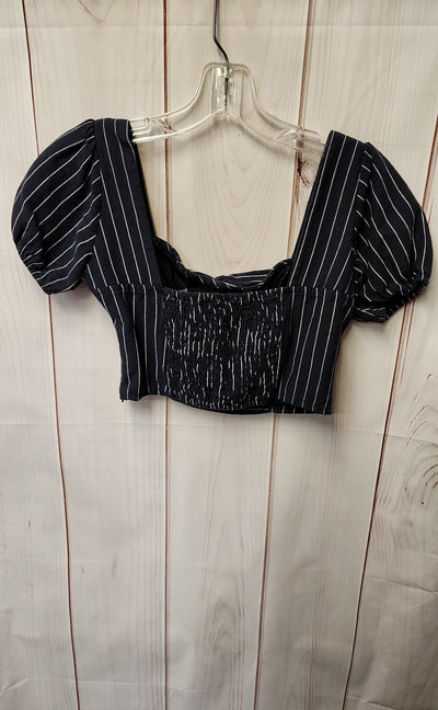 Me to We Women's Size S Black Short Sleeve Top