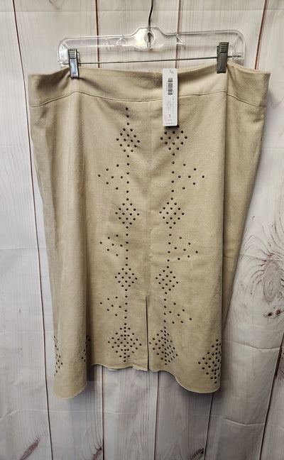 NWT Chico's Women's Size 3 = US 16 Beige Skirt