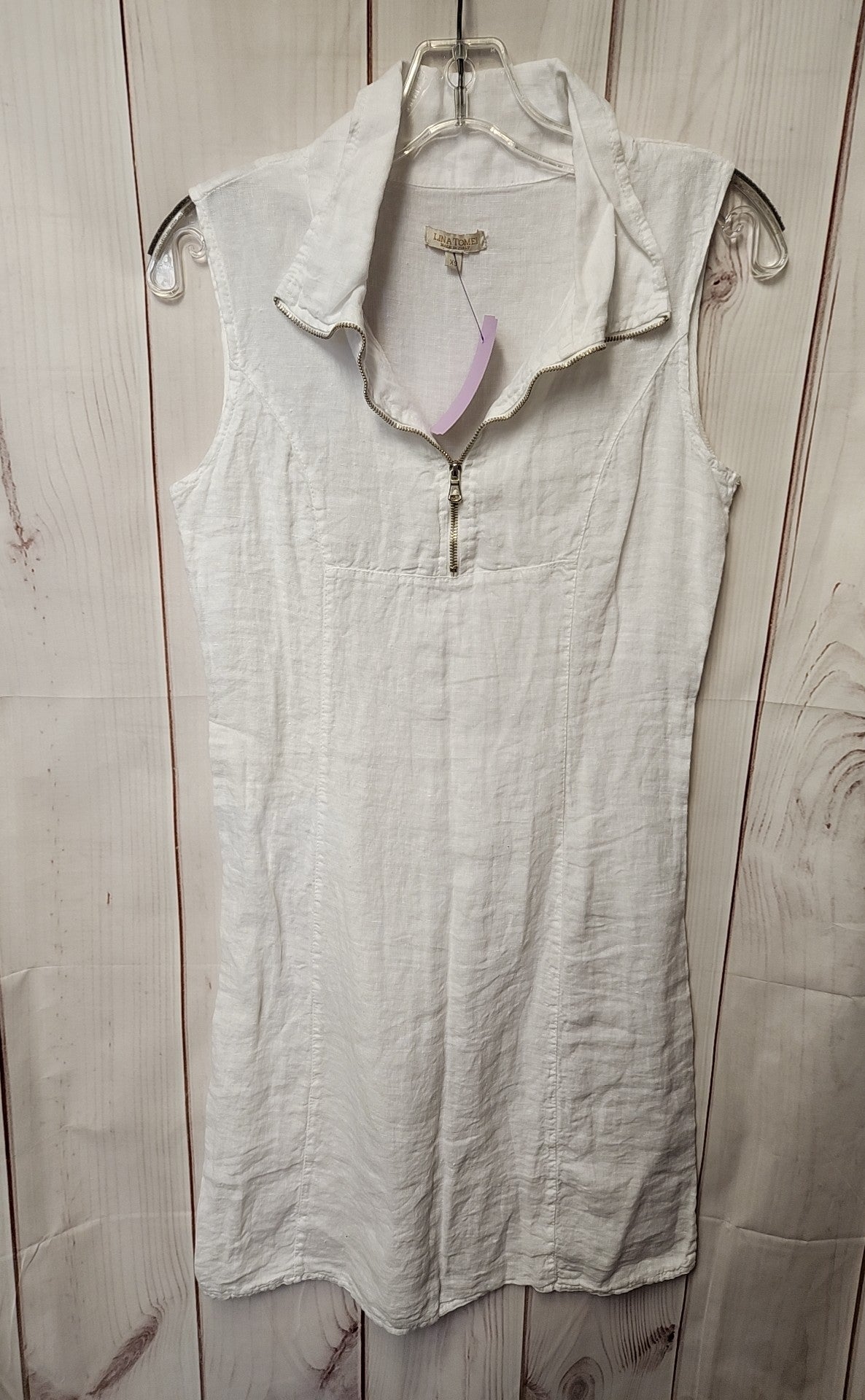 Lina Tomei Women's Size XS White Linen Dress