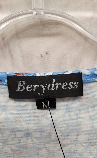 Berydress Women's Size M Blue Floral Dress