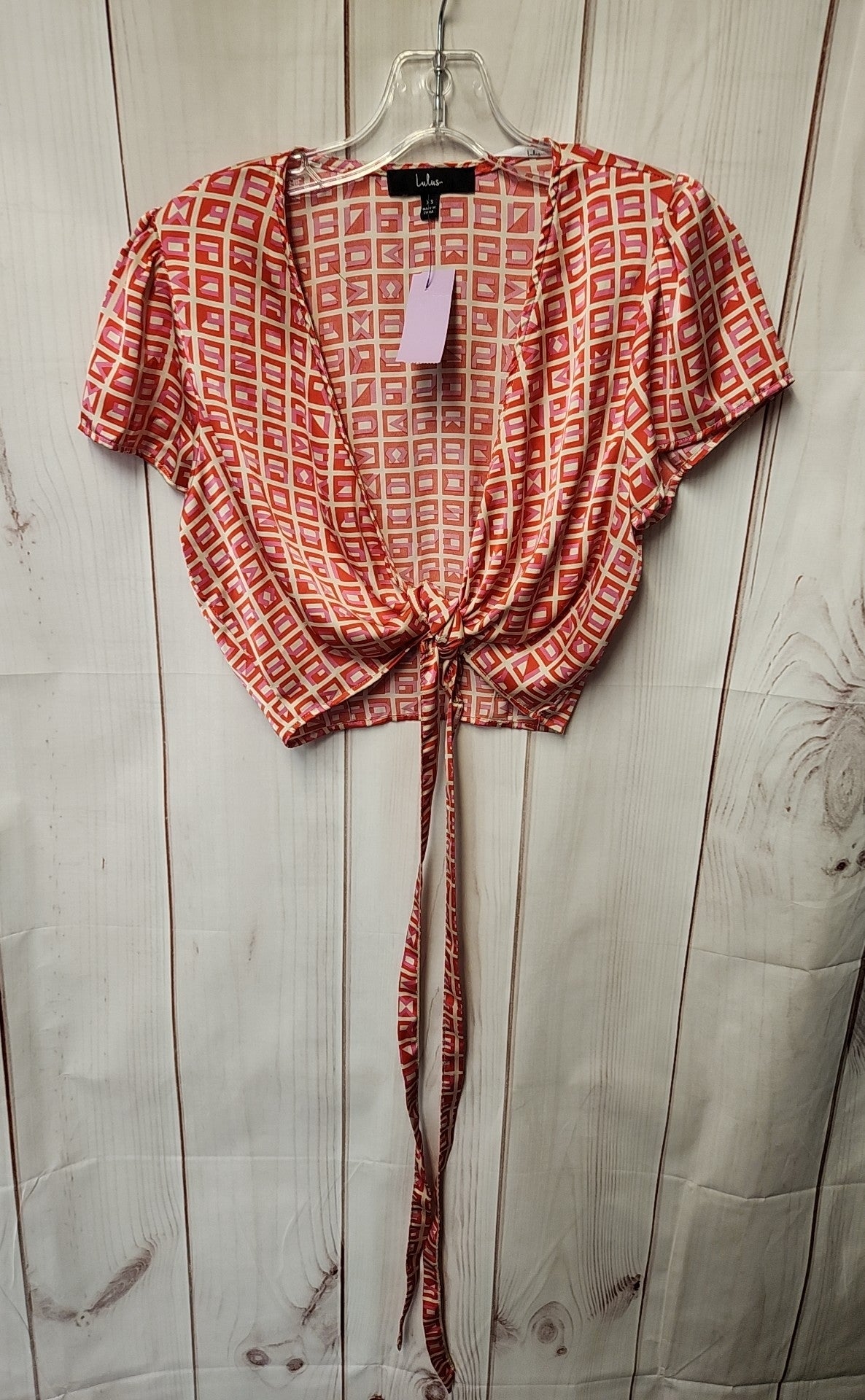 Lulus Women's Size XS Red Short Sleeve Top