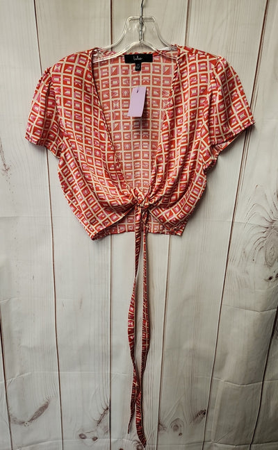 Lulus Women's Size XS Red Short Sleeve Top
