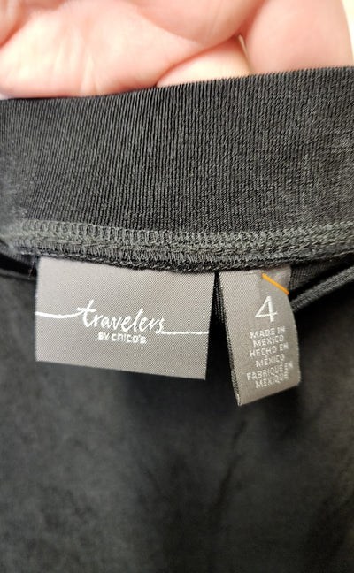 Chico's Travelers Women's Size 4 = US 20/22 Black Skirt