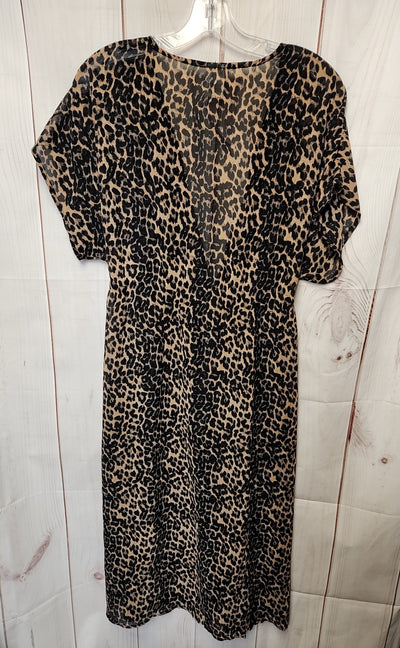 Women's Size Small/Medium Brown Animal Print Cover-Up