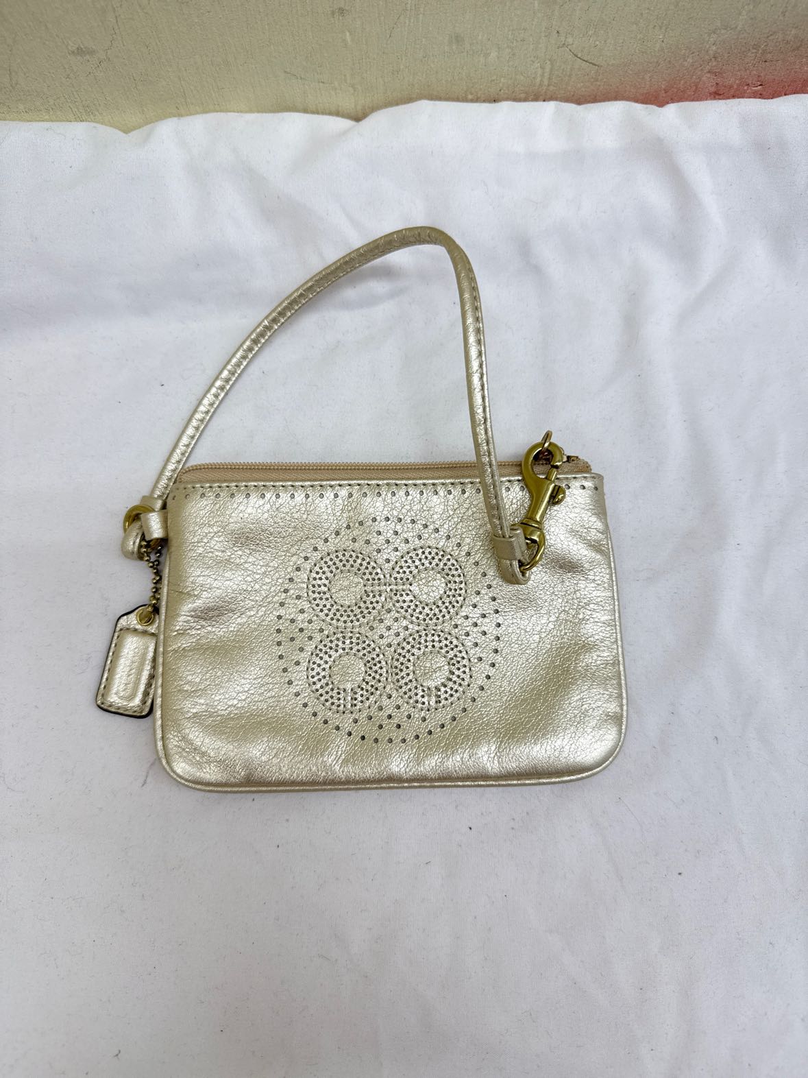 Coach Gold Wristlet