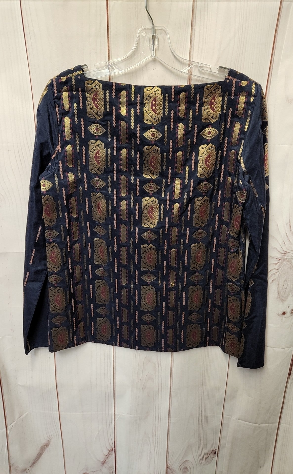 Tory Burch Women's Size 4 Navy Long Sleeve Top