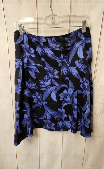 Ann Taylor Women's Size 4 Petite Blue Floral Skirt