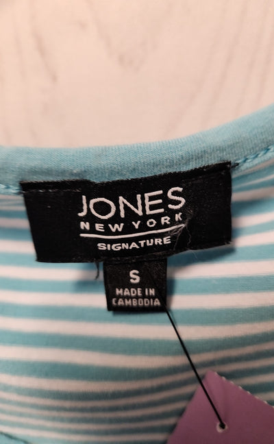 Jones New York Women's Size S Light Blue Short Sleeve Top