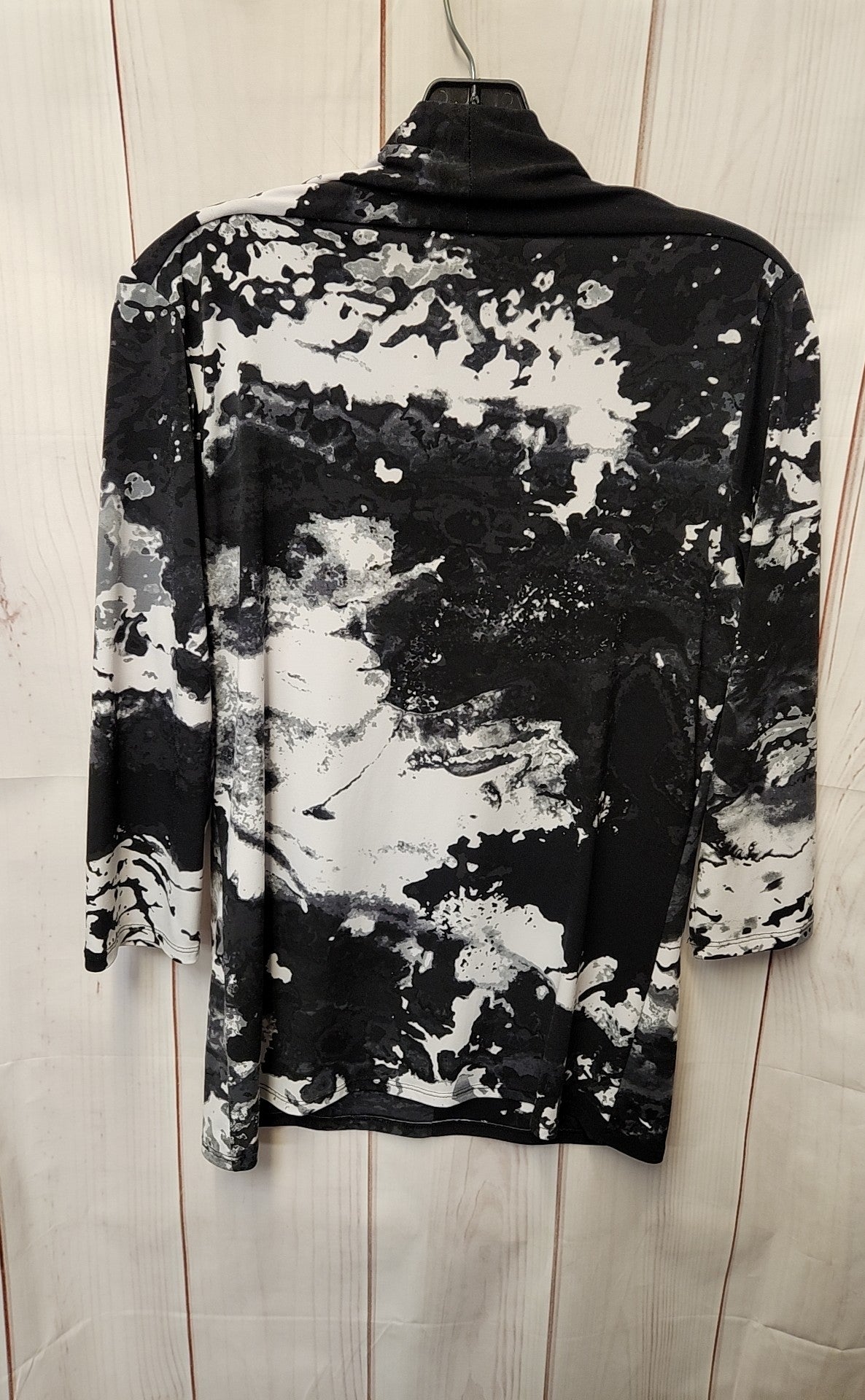 Grace Elements Women's Size M Black & White 3/4 Sleeve Top