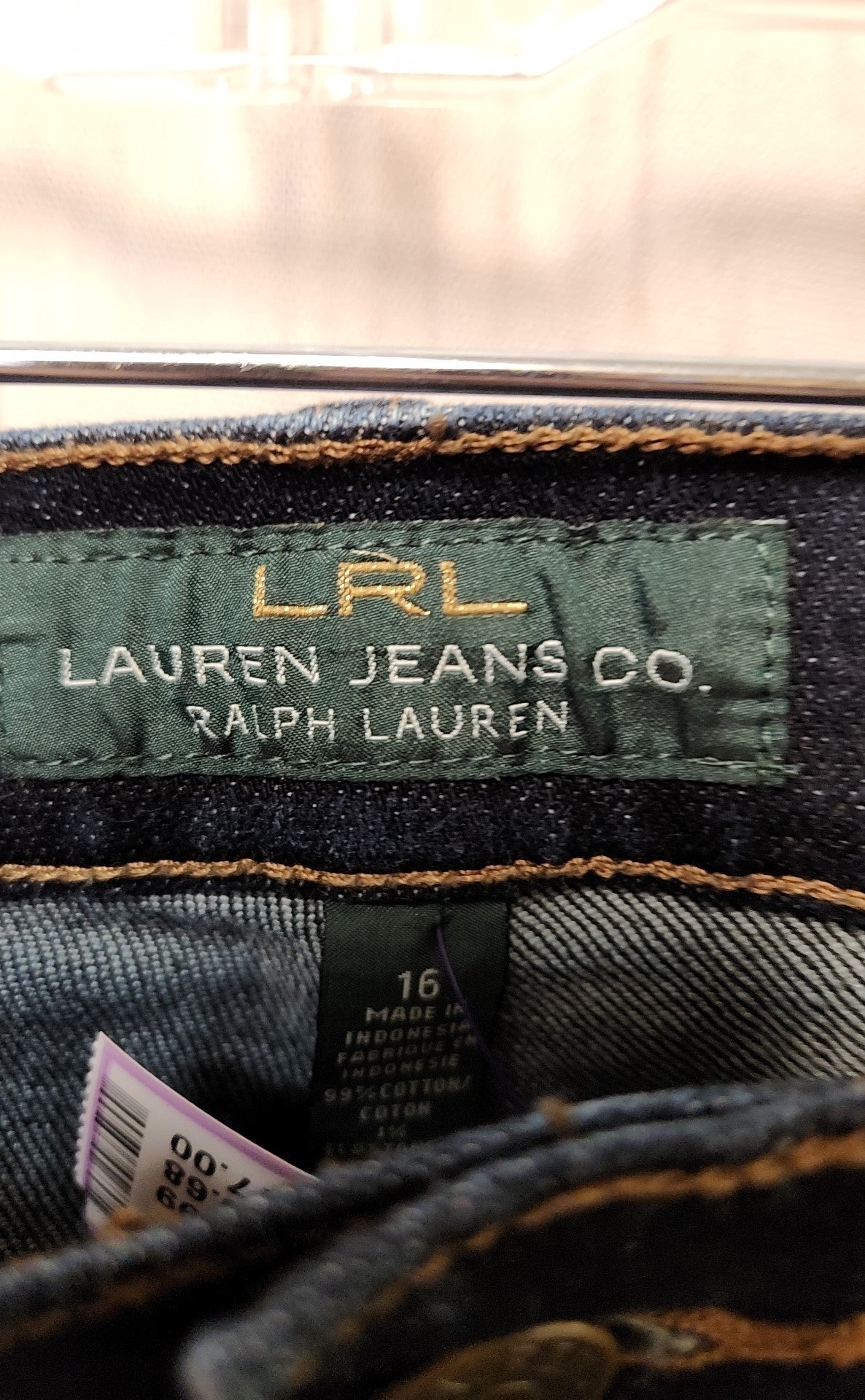 Lauren by Ralph Lauren Women's Size 33 (15-16) Blue Jeans Classic Straight