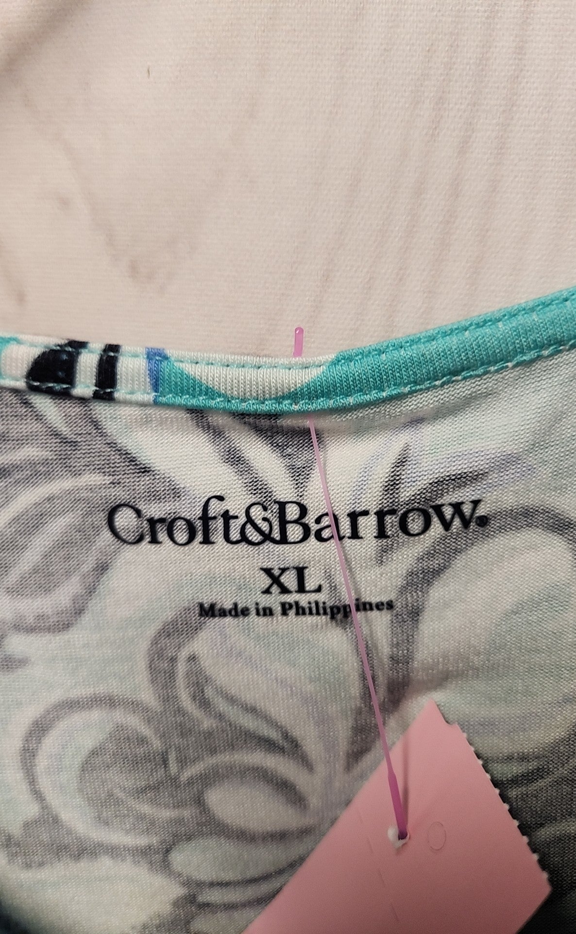 Croft & Barrow Women's Size XL Light Blue Floral Sleeveless Top