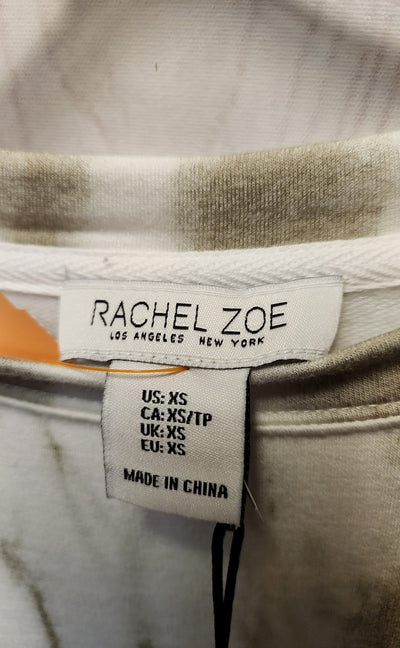 NWT Rachel Zoe Women's Size XS White & Green Long Sleeve Top