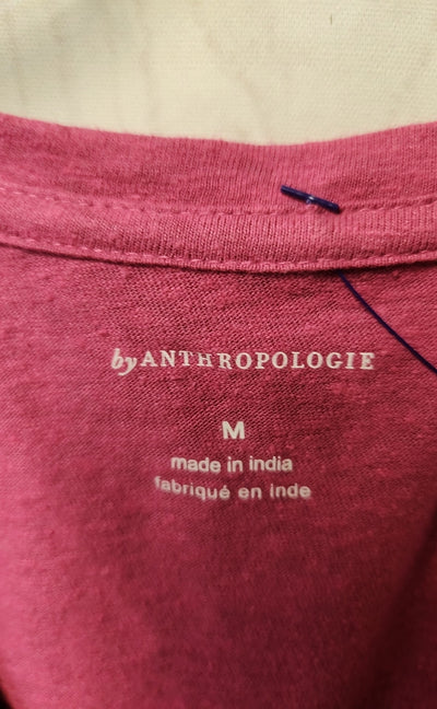 NWT Anthropologie Women's Size M Pink Short Sleeve Top