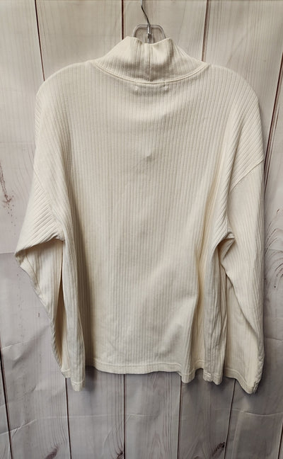 Eddie Bauer Women's Size L White Long Sleeve Top