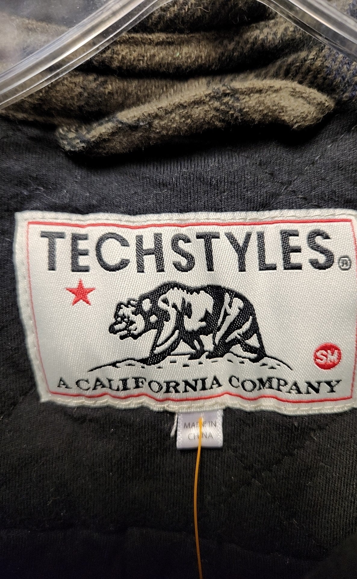 Techstyles Men's Size S Gray & Blue Shacket