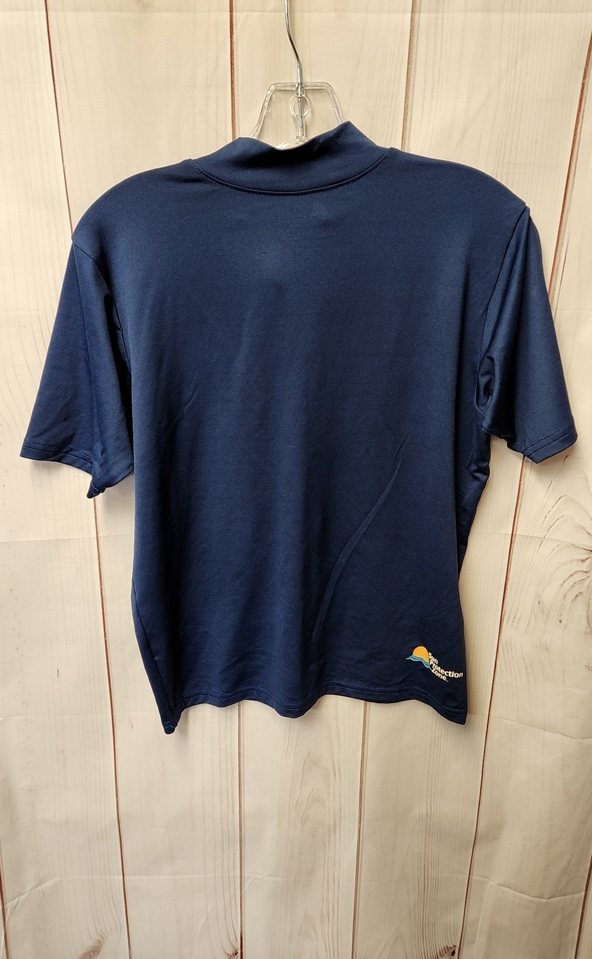 Sun Protecttion Zone Women's Size M Navy Short Sleeve Top