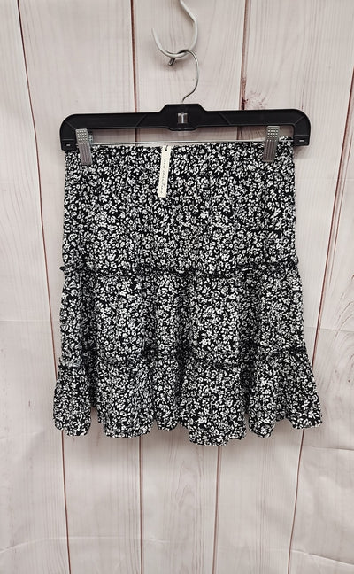 Ava Christine Women's Size S Black Floral Skirt