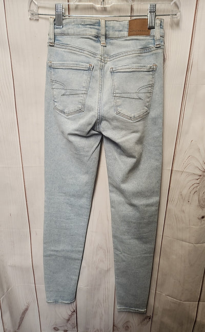 American Eagle Women's Size 23 (000) Blue Jeans Hi-Rise Jegging
